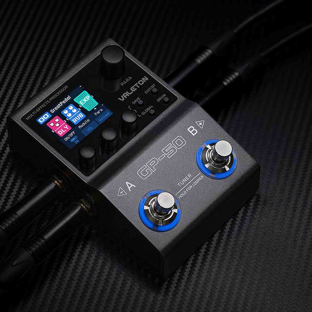 Valeton GP-50 multi-effects processor – NAM & IR loader, 100+ effecten, oplaadbare batterij