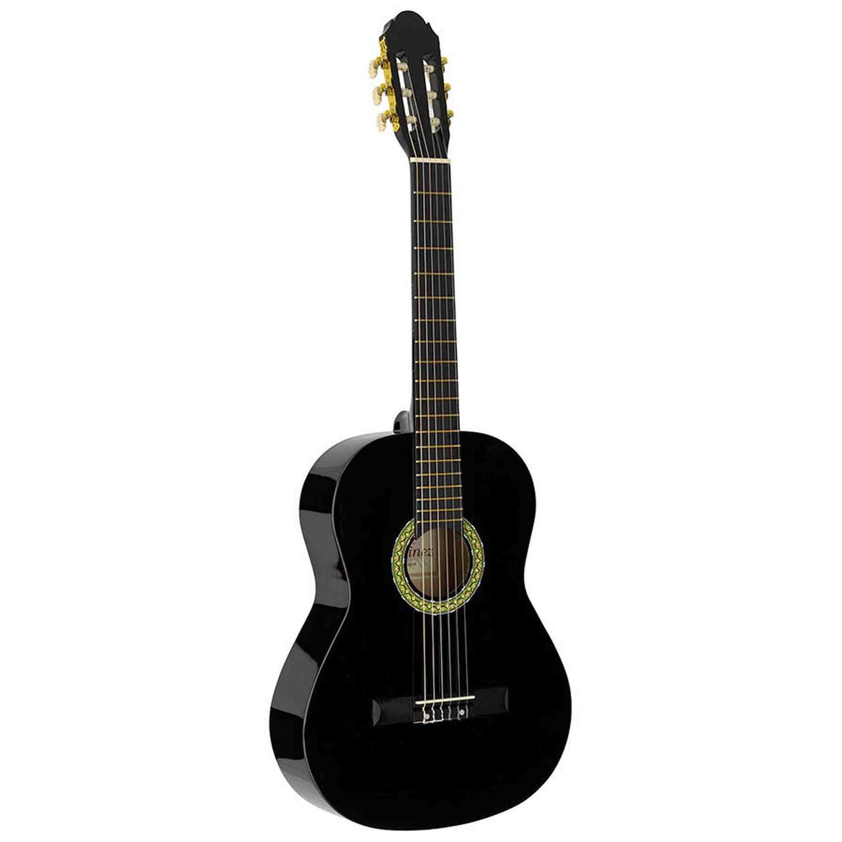 A. Martinez MTC-080/B 4/4 klassieke gitaar zwart met verstelbare truss rod