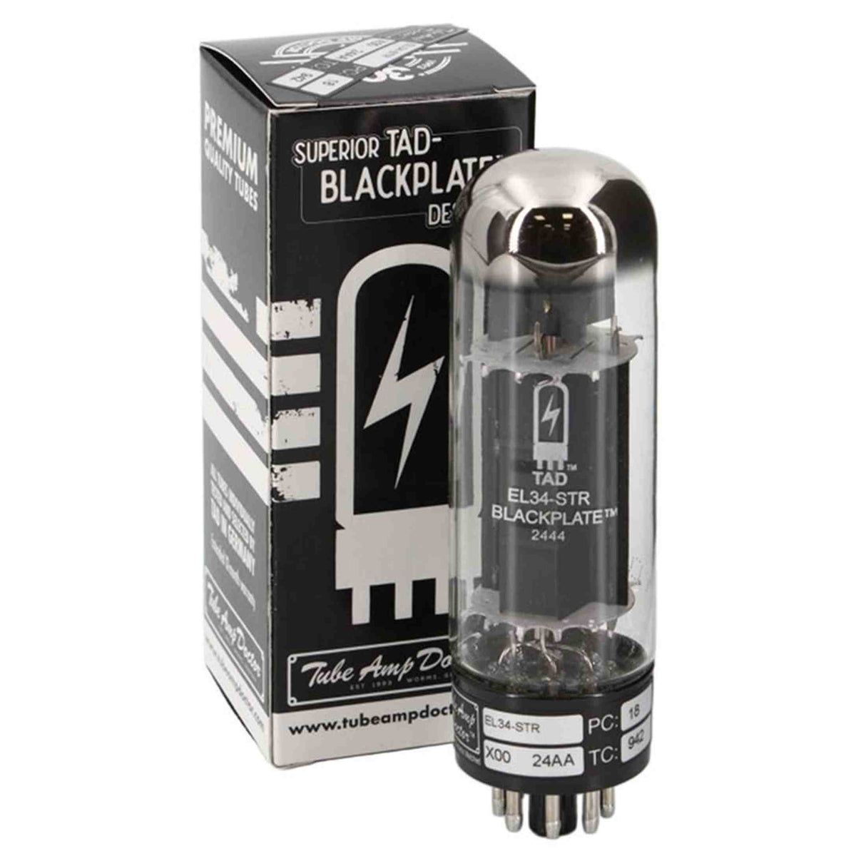 TAD EL34STRBP/4 – 4 stuks Quartet matched EL34-STR Blackplate buizen, warm & gedefinieerd geluid RT764