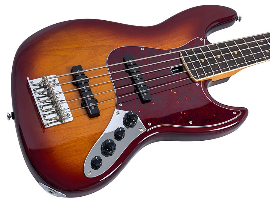 Sire V7VN A5/TS Marcus Miller 5-snarige Actieve Vintage Basgitaar Tobacco Sunburst met Elzen Body en Heritage-3 Preamp