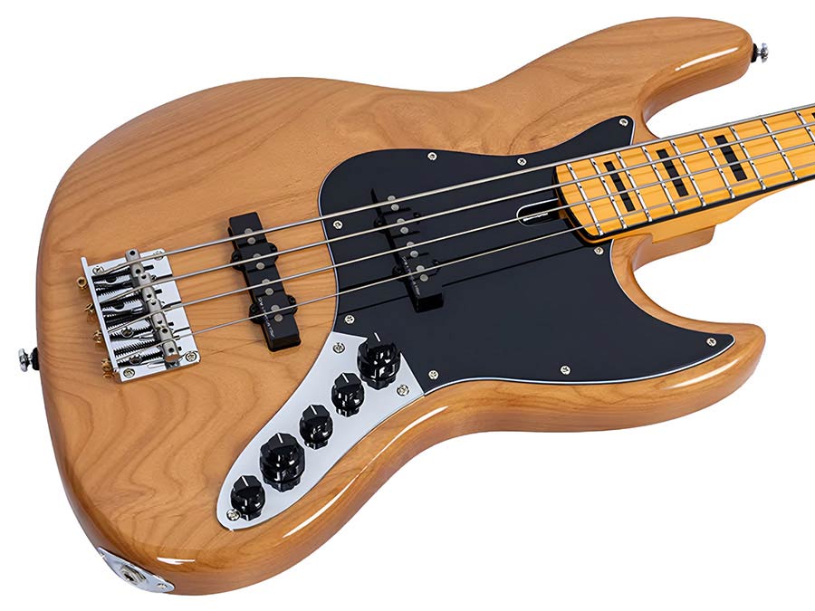 Sire V7N A4/NT Marcus Miller 4-snarige Actieve Basgitaar Natural met Elzen Body en Heritage-3 Preamp