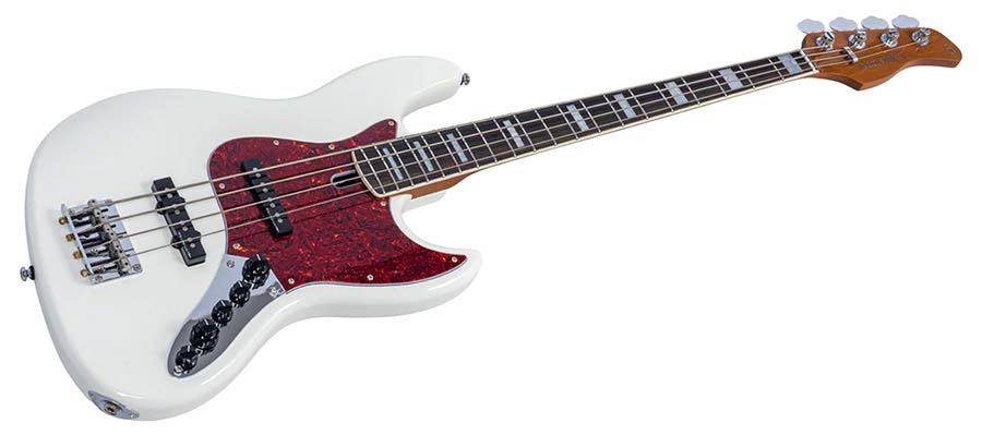 Sire V7N A4/AWH Marcus Miller 4-snarige Actieve Basgitaar Antique White met Elzen Body en Heritage-3 Preamp