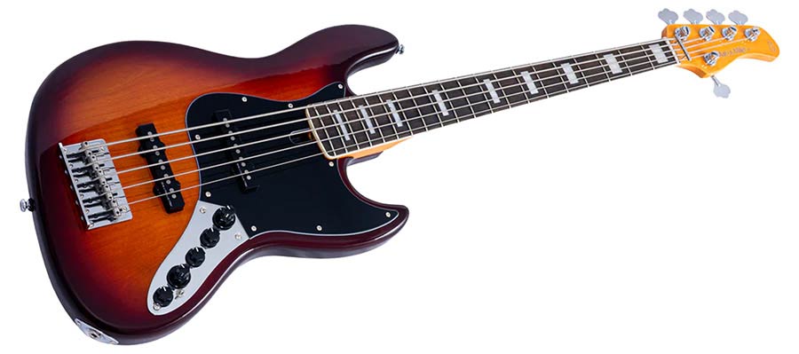 Sire V7N A5/TS Marcus Miller 5-snarige Actieve Basgitaar Tobacco Sunburst met Elzen Body en Heritage-3 Preamp