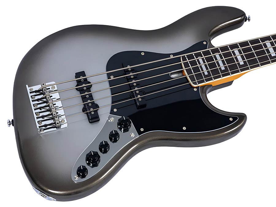 Sire V7N A5/MC Marcus Miller 5-snarige Actieve Basgitaar Mercury met Elzen Body en Heritage-3 Preamp