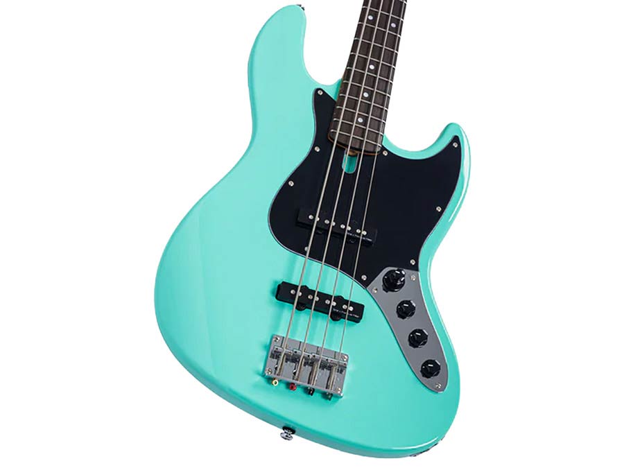 Sire V3N 4/MLG Marcus Miller 4-snarige Actieve Jazz Bas Mild Green met 2-Bands Preamp