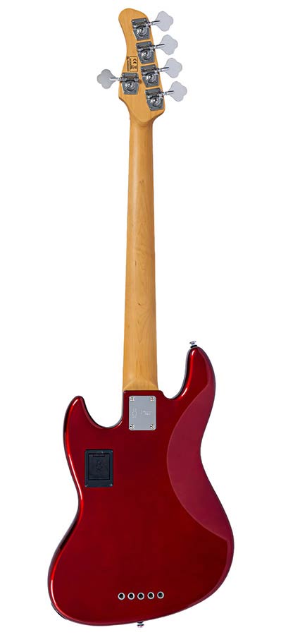 Sire V3N 5/CAR Marcus Miller 5-snarige Actieve Jazz Bas Candy Apple Red met 2-Bands Preamp