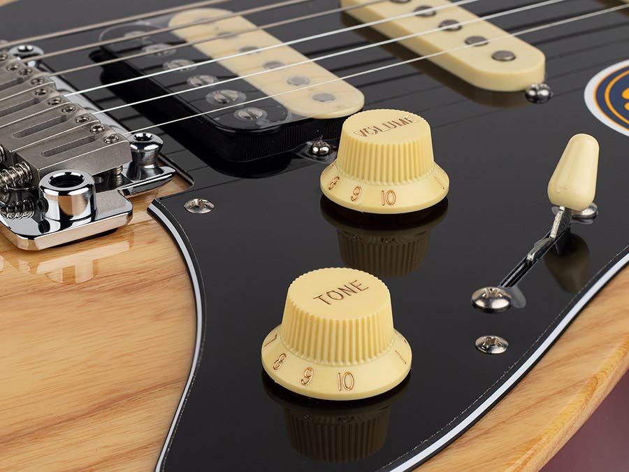 Sire S7S HSS/NT Larry Carlton S-Style Elektrische Gitaar Natural met Swamp Ash Top en Locking Tuners