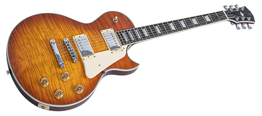 Sire L7N/AMB Larry Carlton New Gen L-Style Elektrische Gitaar Amber Burst met Ebbenhouten Toets en Locking Tuners