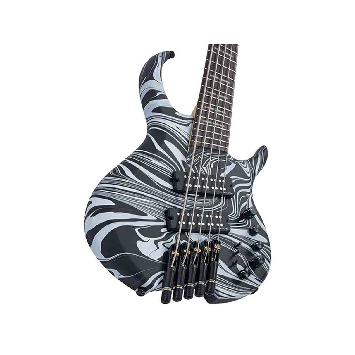 Sire M6H 5/BKSW Marcus Miller M6 Headless 5-String Active Basgitaar Black Swirl