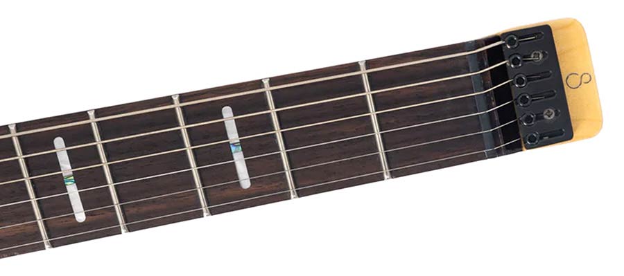 Sire X6H6/BKSW Larry Carlton Headless Elektrische Gitaar Black Swirl met Tremolobrug en Gigbag