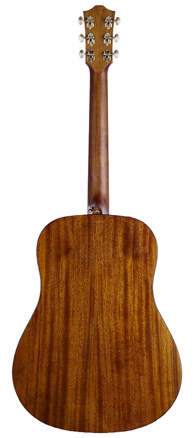 Bromo BAN1V Denali Series dreadnought gitaar, torified solid spruce top, mahogany body, natural gloss, heavy duty tas