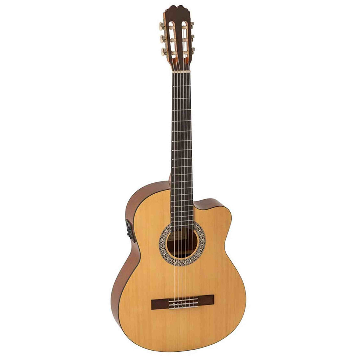 Admira ALBA-EC klassieke gitaar Oregon pine sapele okume purple heart walnoot cutaway EQ6