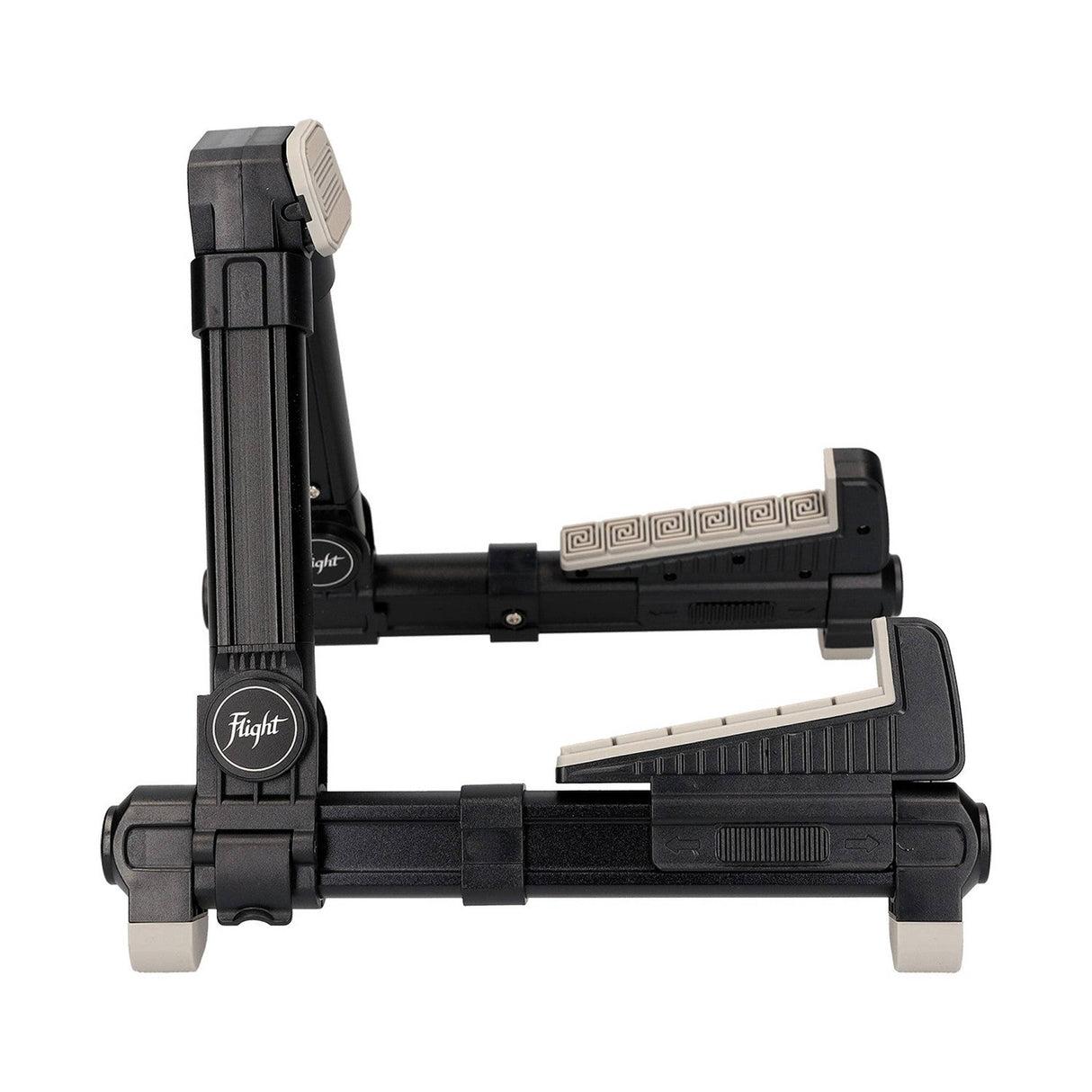 Flight FLUST01-BK Aluminium-Ukulelenständer, faltbar mit Gummischutz