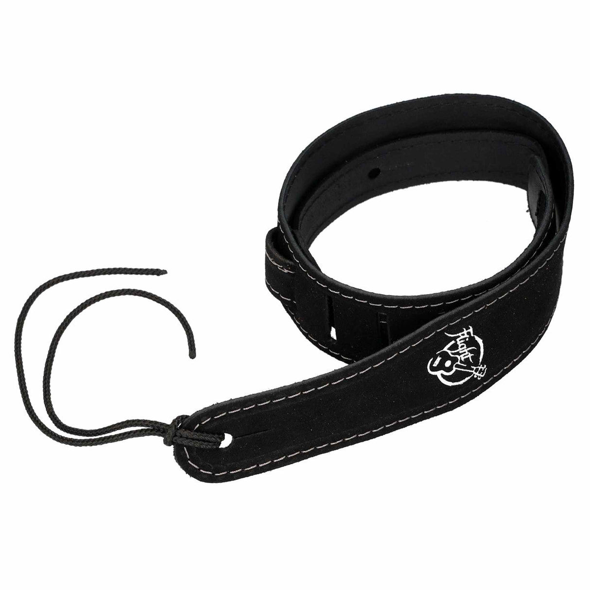 Flight S42 Black Suede Ukulele Strap EU Handmade with Headstock Tie