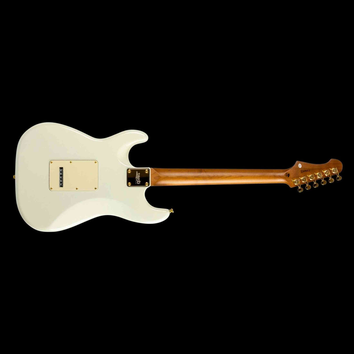 JET JS-380 OW G S-style Elektrische Gitaar SSS Alnico V Tremolo Goud Hardware Rosewood Toets Wit