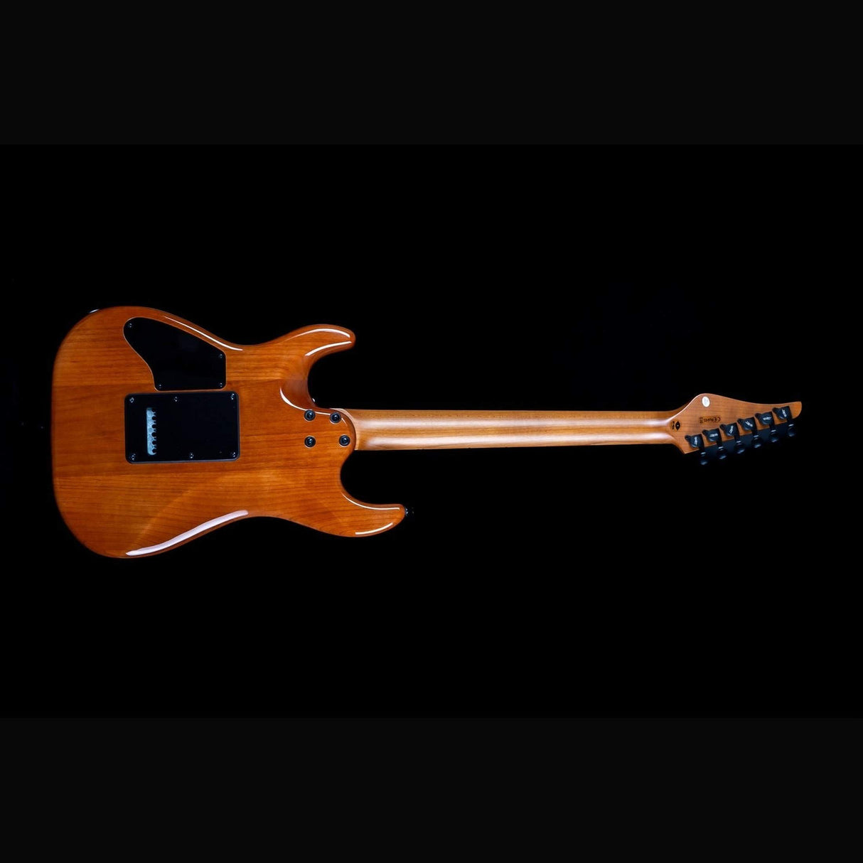 JET JS-1000 Vulcano S-style Elektrische Gitaar HH Flame Maple Top Roasted Maple Transparant Rood