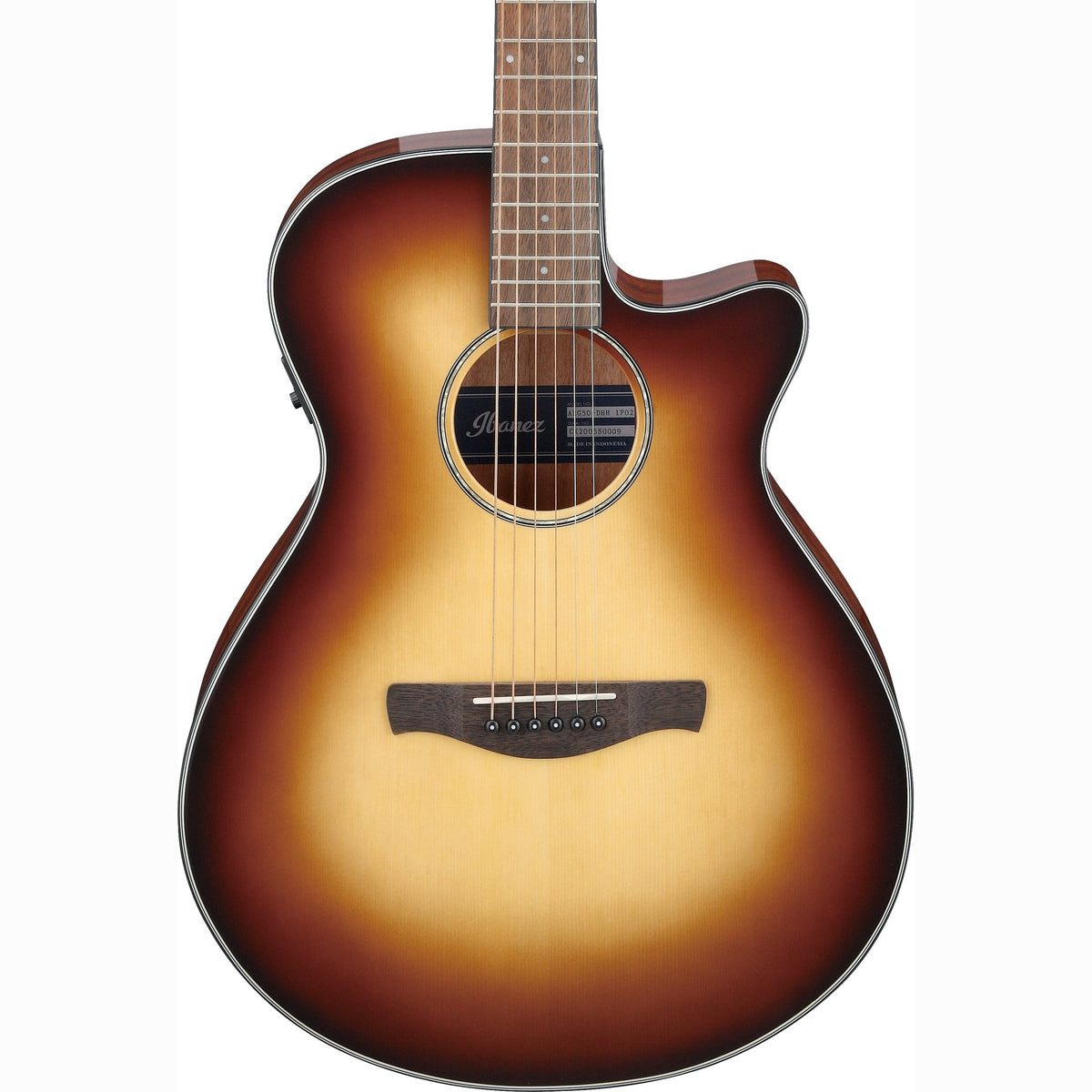 Ibanez AEG50 DHH elektrisch akoestische westerngitaar Dark Honey Burst