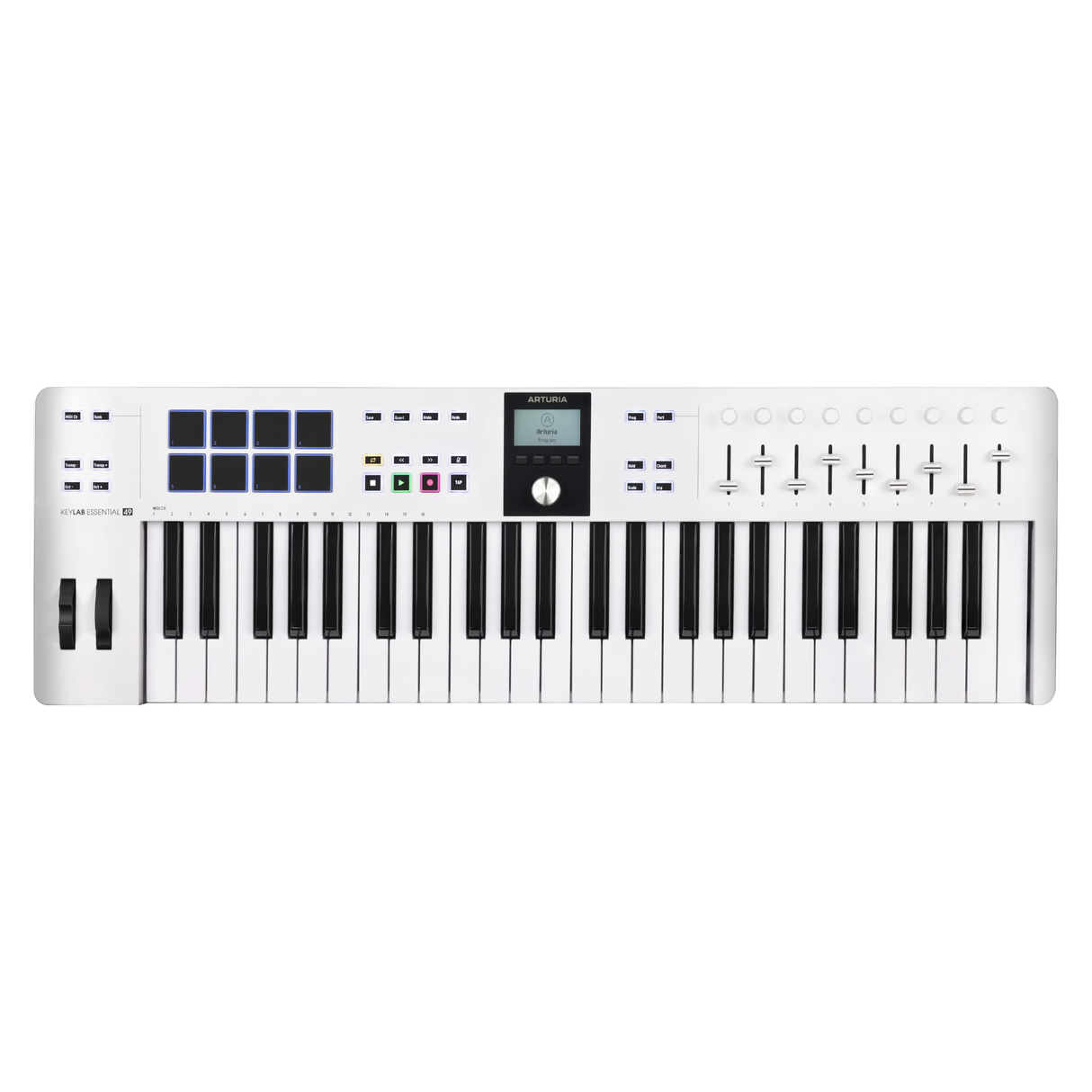 Arturia KeyLab Essential mk3 49 White – USB/MIDI keyboard met 49 toetsen en DAW-integratie