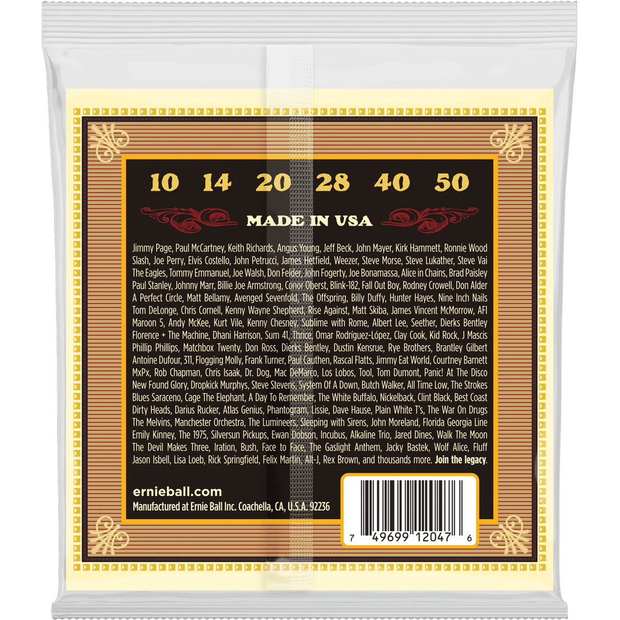 Ernie Ball 2047 Earthwood Akoestische Gitaar Snaren Extra Soft Silk & Steel 010–050