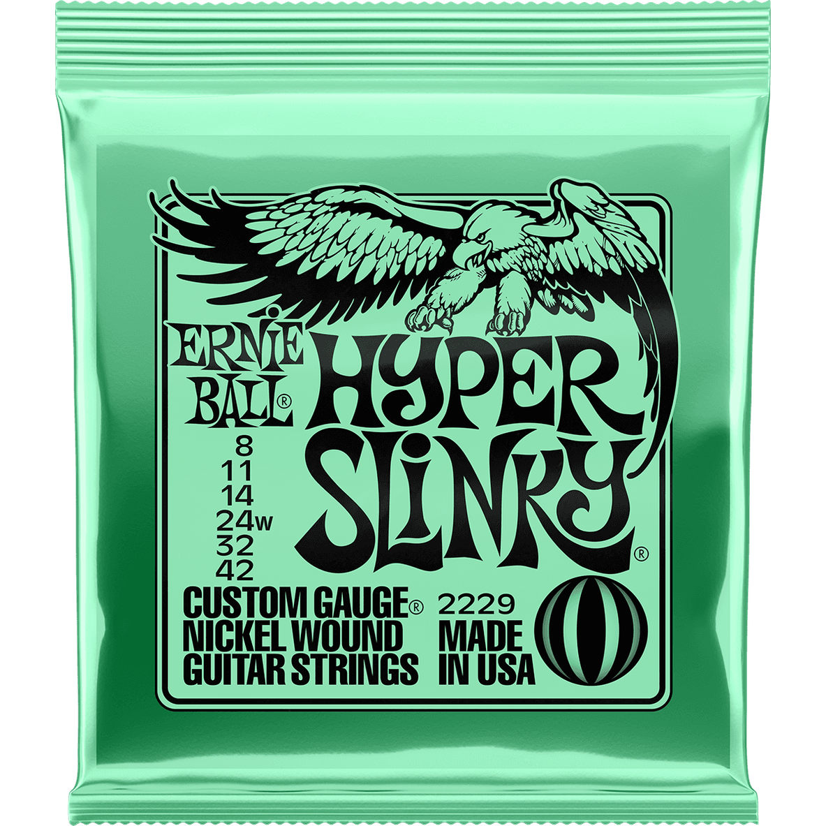 Ernie Ball 2229 Hyper Slinky elektrische gitaarsnaren 008-042
