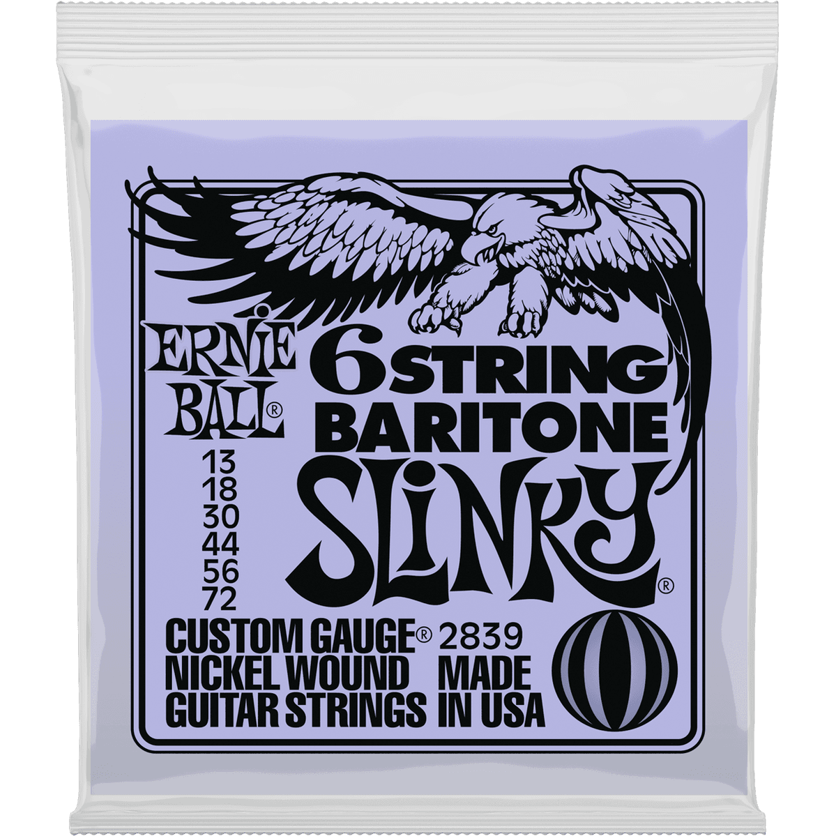 Ernie Ball 2839 Baritone Slinky elektrische gitaarsnaren 013-072