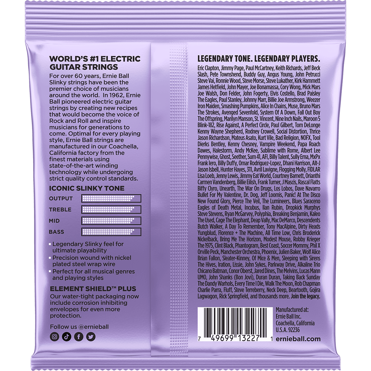 Ernie Ball 3227 Ultra Slinky elektrische gitaarsnaren 3-pack 010-048