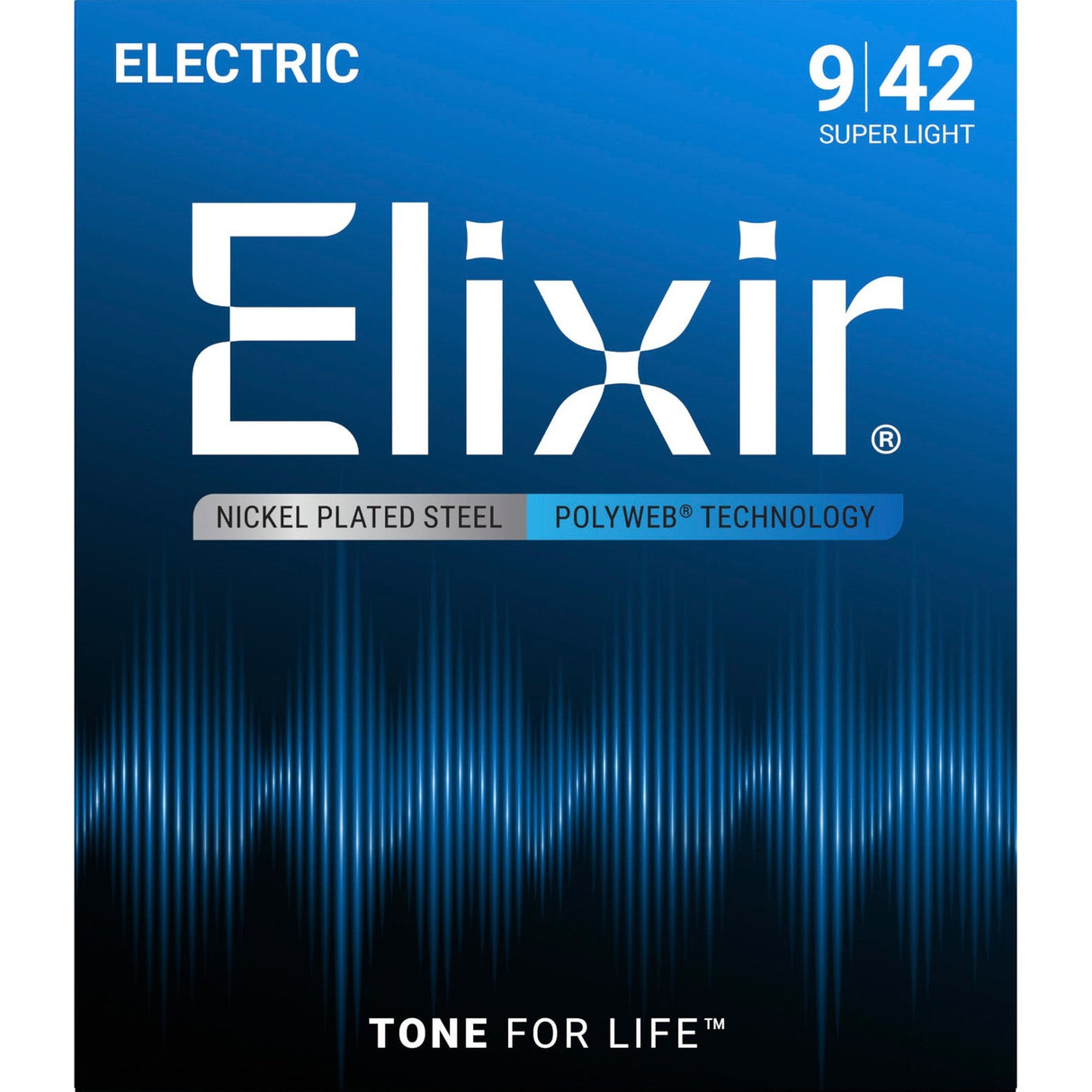 Elixir 12000 Polyweb elektrische gitaarsnaren Super Light 009-042