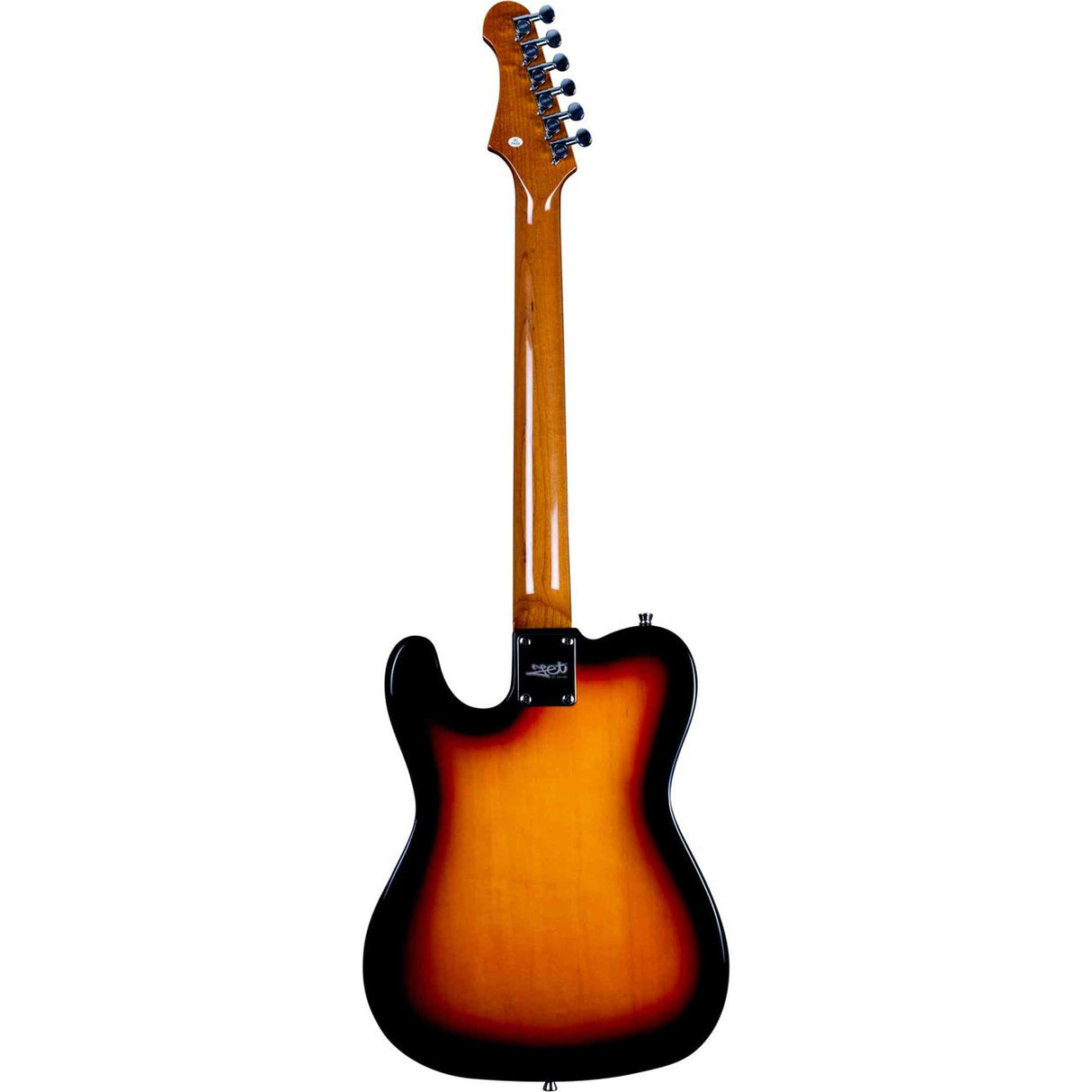 JET JT-300 SB T-style Elektrische Gitaar SS Vaste Brug Roasted Maple Toets Sunburst