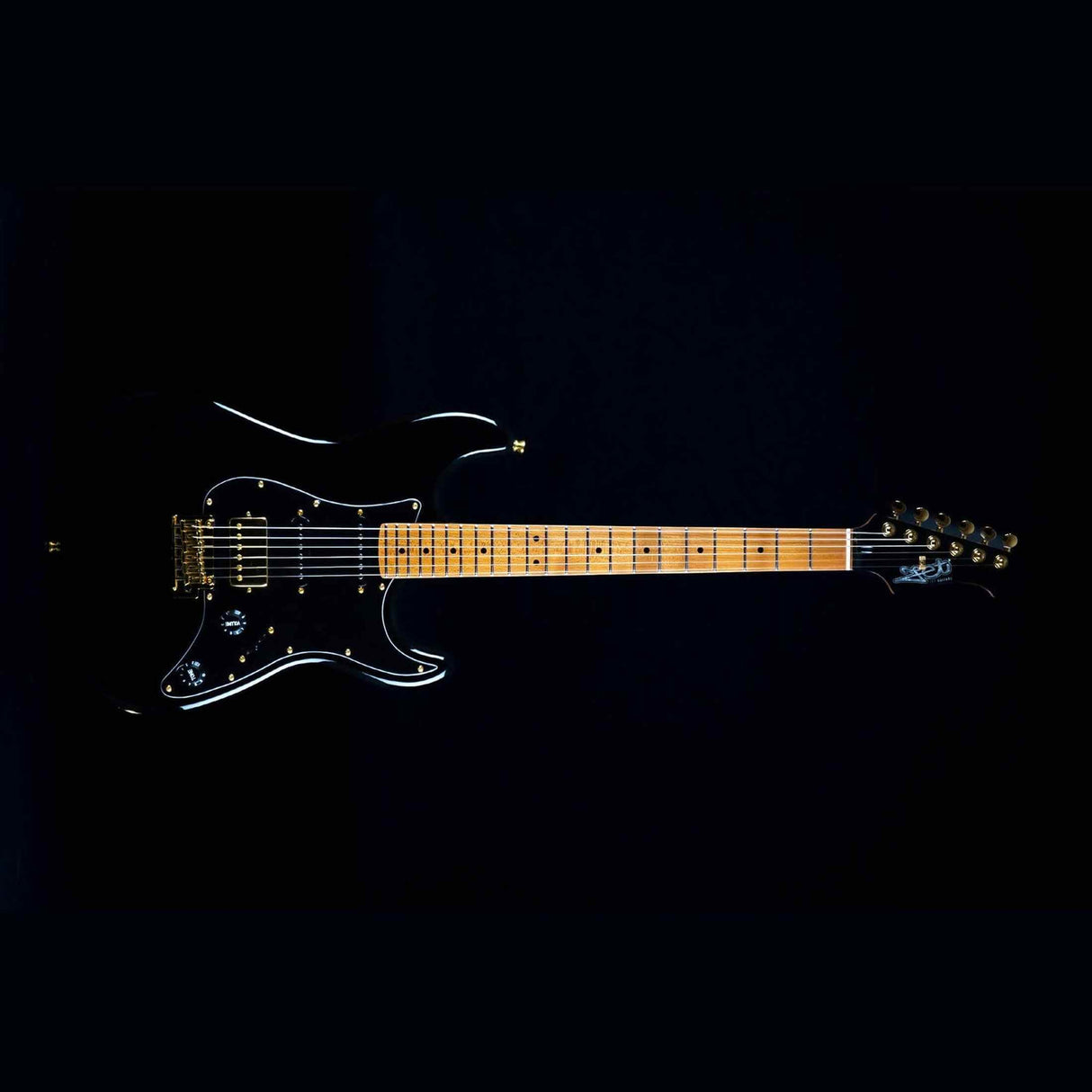 Jet Guitars JS-400 BKG elektrische gitaar - Zwart Gouden Hardware