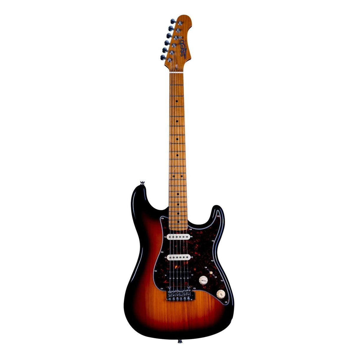 JET JS-400 SB S-style Elektrische Gitaar HSS Tremolo Roasted Maple Hals Sunburst