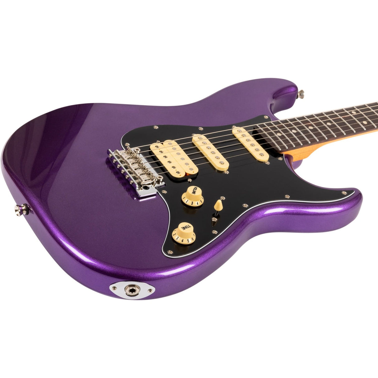 JET JS-400 PLM R S-style Elektrische Gitaar HSS Tremolo Rosewood Toets Plum