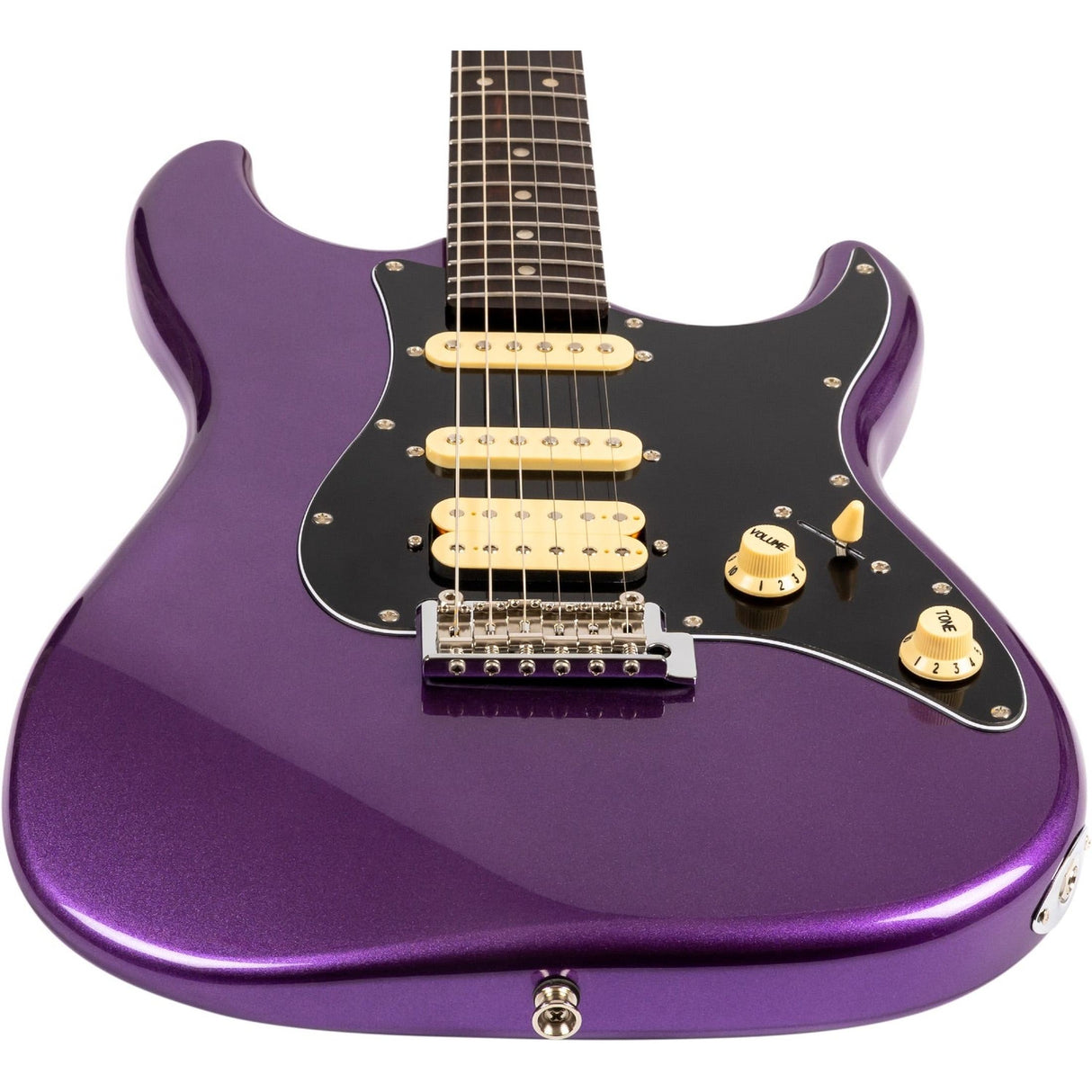 JET JS-400 PLM R S-style Elektrische Gitaar HSS Tremolo Rosewood Toets Plum