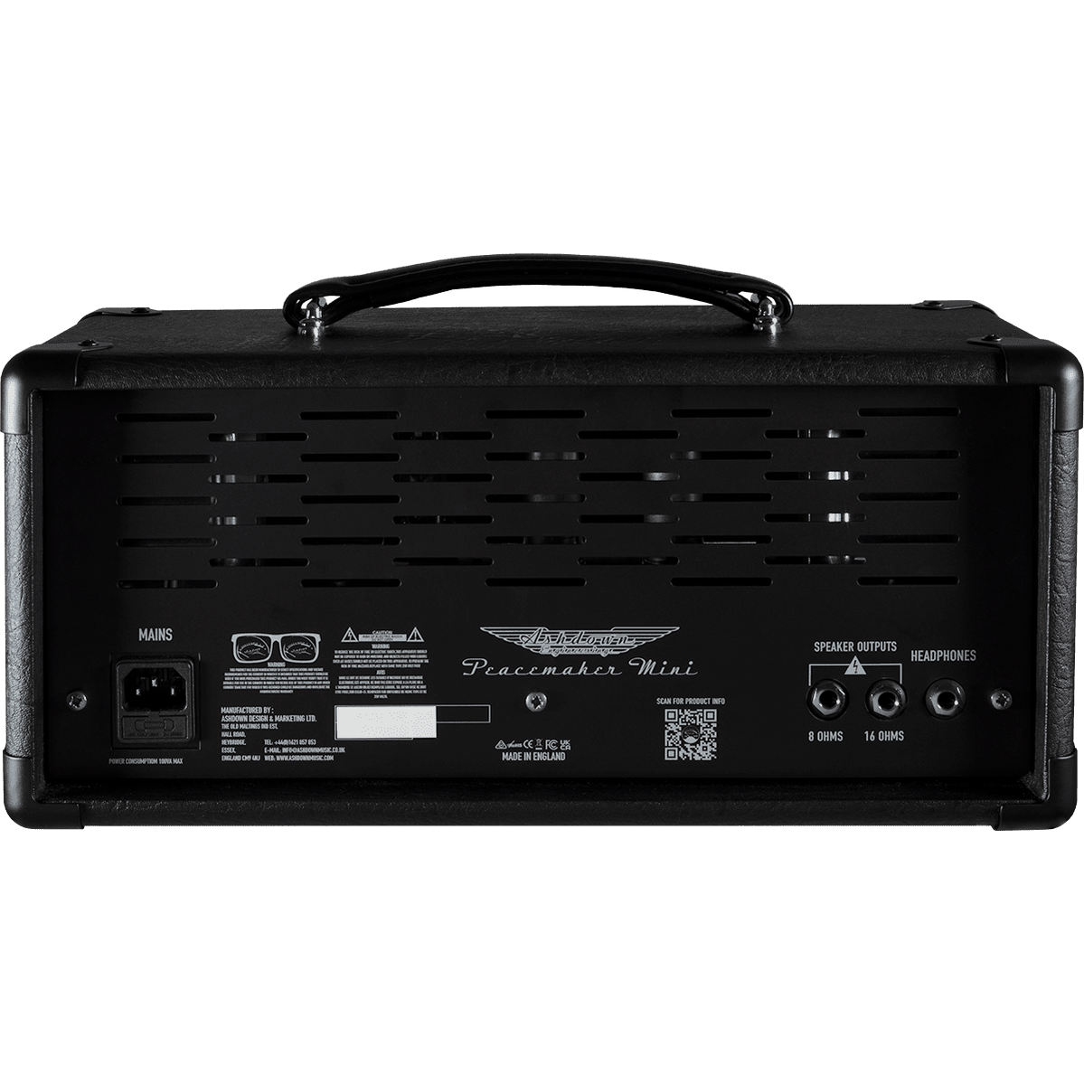 Ashdown PM-2H-OA-UK Buisversterker Top 2W met UK/US Inputs en 3-Bands EQ