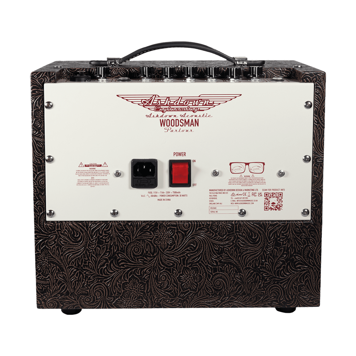 Ashdown Woodsman Parlour Akoestische Gitaarversterker 25W met Reverb – Bruin