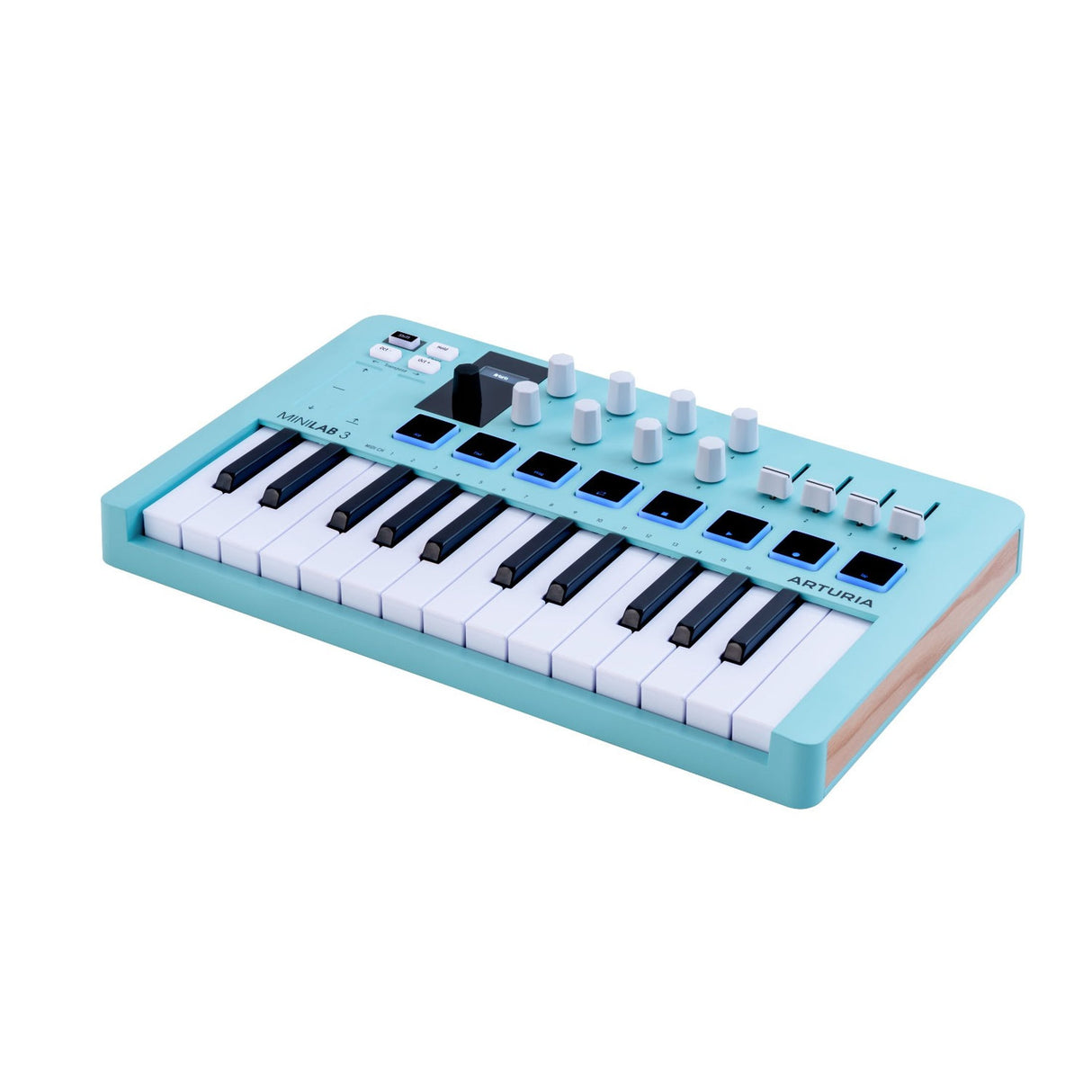 Arturia MiniLab 3 Aquamarine MIDI Controller mit 25 Tasten, Pads und USB-C