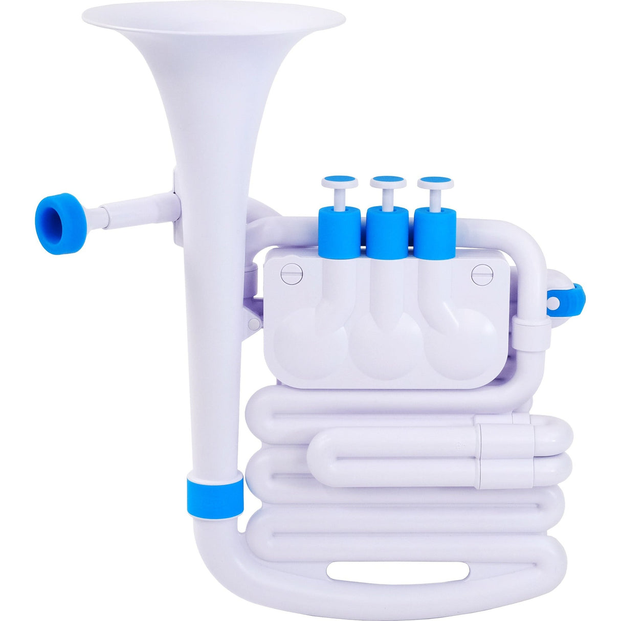 NUVO jHorn wit-blauw kinder blaasinstrument in Bb met draaiventielen en 720 gram