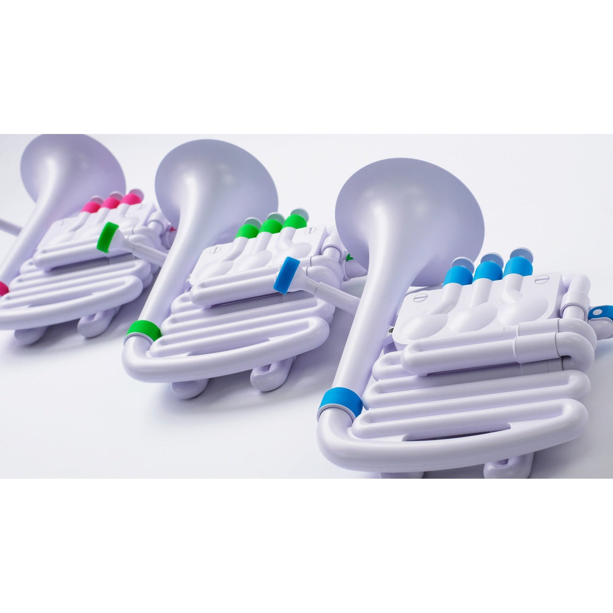 NUVO jHorn wit-groen kinder blaasinstrument in Bb lichtgewicht met draaiventielen