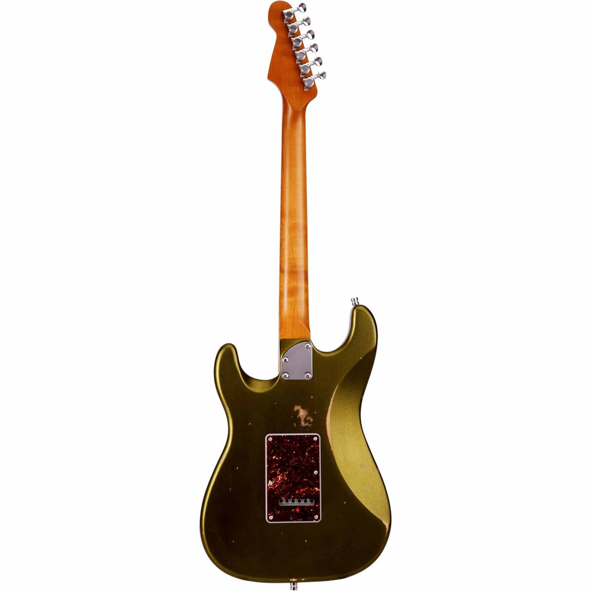 Patina PS-6 SGR R S-style Elektrische Gitaar SSS Alnico V Nitro Relic Paulownia Body Roasted Maple Hals Sherwood Green