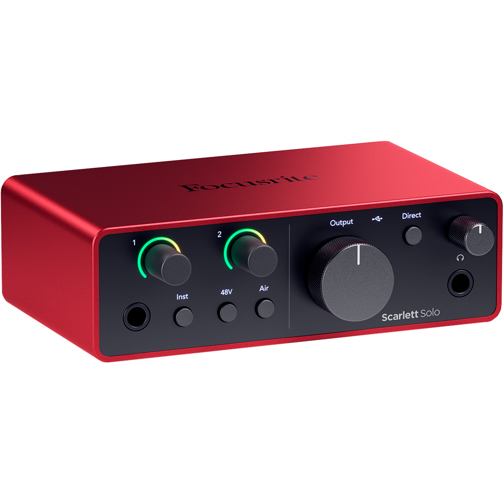 Focusrite Scarlett Solo Studio 4th Gen – Opnamebundel met Audio Interface, Microfoon en Studiohoofdtelefoon