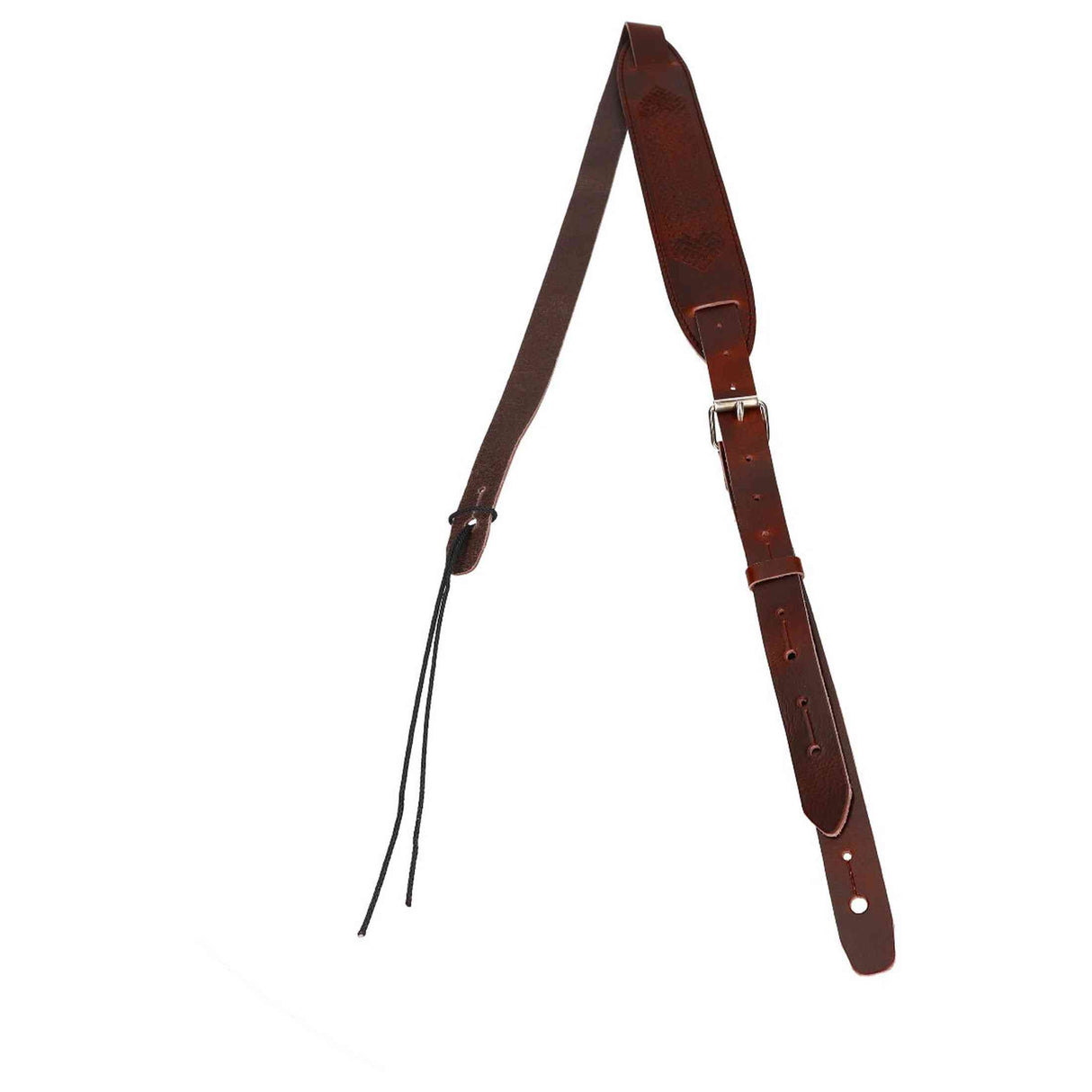Flight S58 Ukulelengurt aus braunem Leder, handgefertigt in der EU, mit verstellbarer Länge