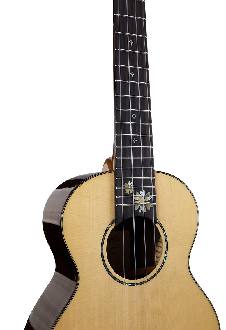 Tom S7 Tenor Ukulele Massief Sparren en Rozenhout met Luxe Hoes