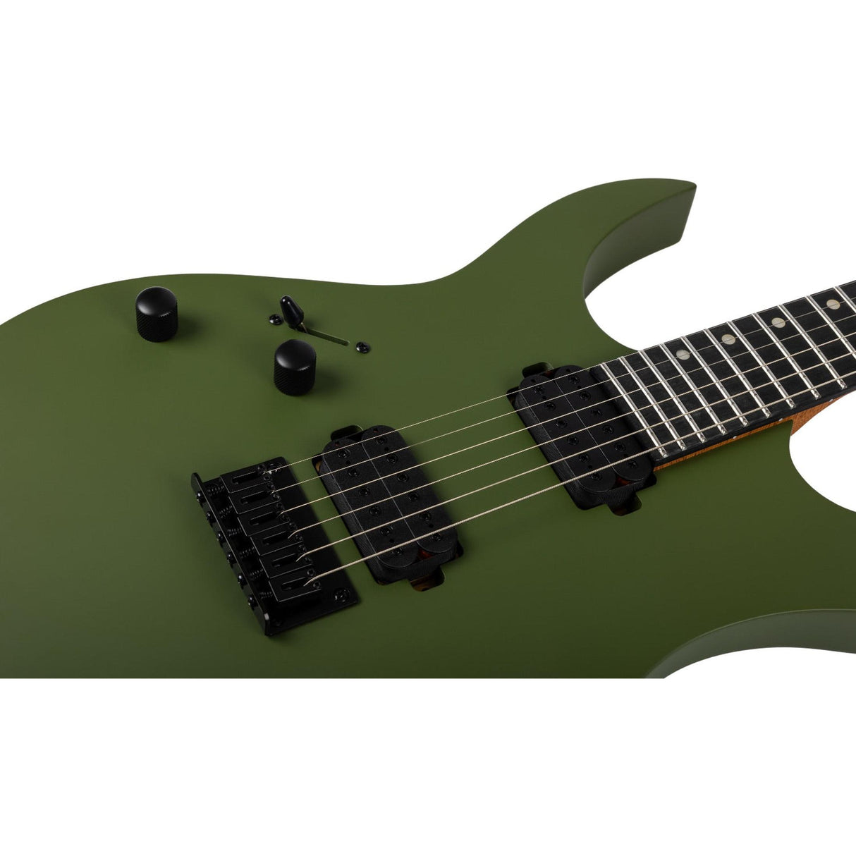 Spira S-400 MGR LH Linkshandige Elektrische Gitaar HH Villain Humbuckers Roasted Poplar Dark Green