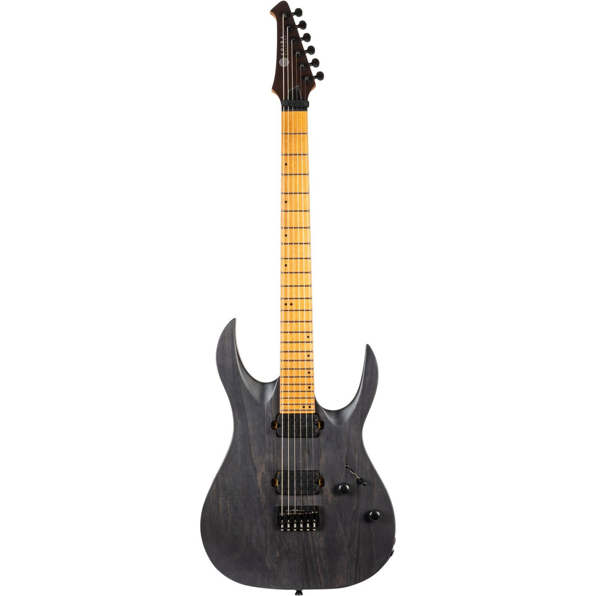 Spira S-600 AGY Elektrische Gitaar Swamp Ash Dark Grey met Stainless Steel Frets