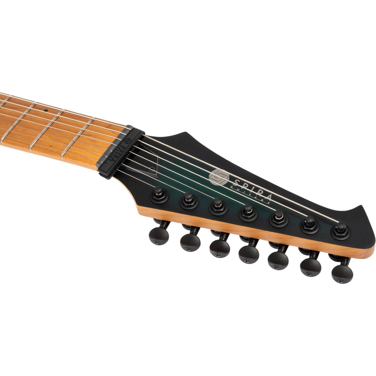 Spira S-607 AGR 7-snarige Elektrische Gitaar Swamp Ash Green met Stainless Steel Frets