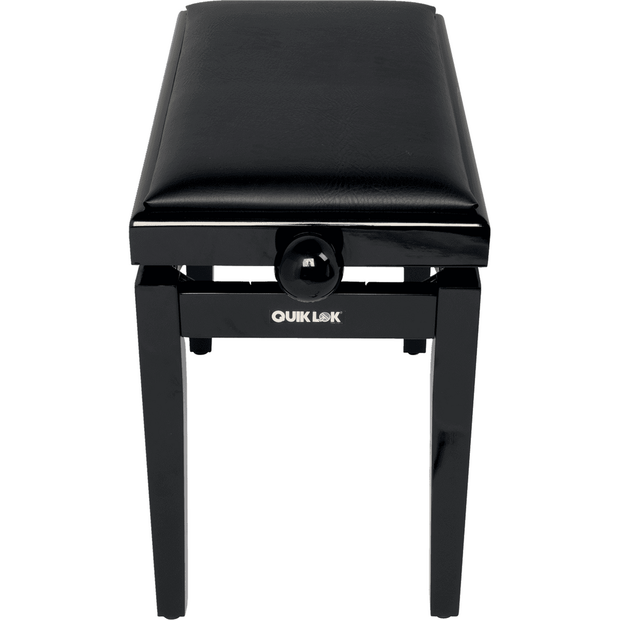 QUIKLOK PB100BKL Piano Bank – Verstelbaar 480-570 mm, Kunstleren Zitting, Hoogglans Zwart