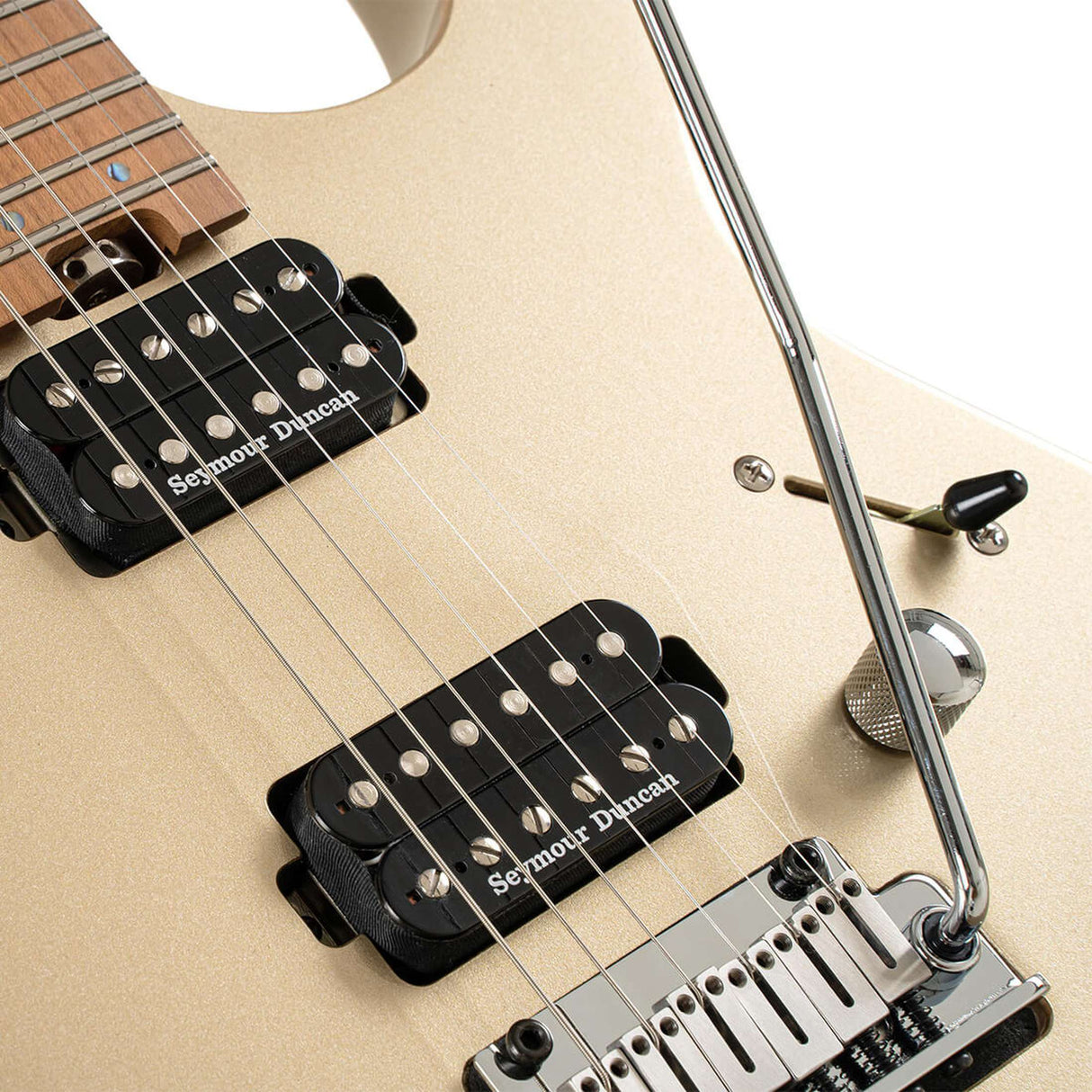 Cort G300 PRO MGD Elektrische Gitaar HH Linden met Maple Top Metallic Gold en Seymour Duncan Pickups