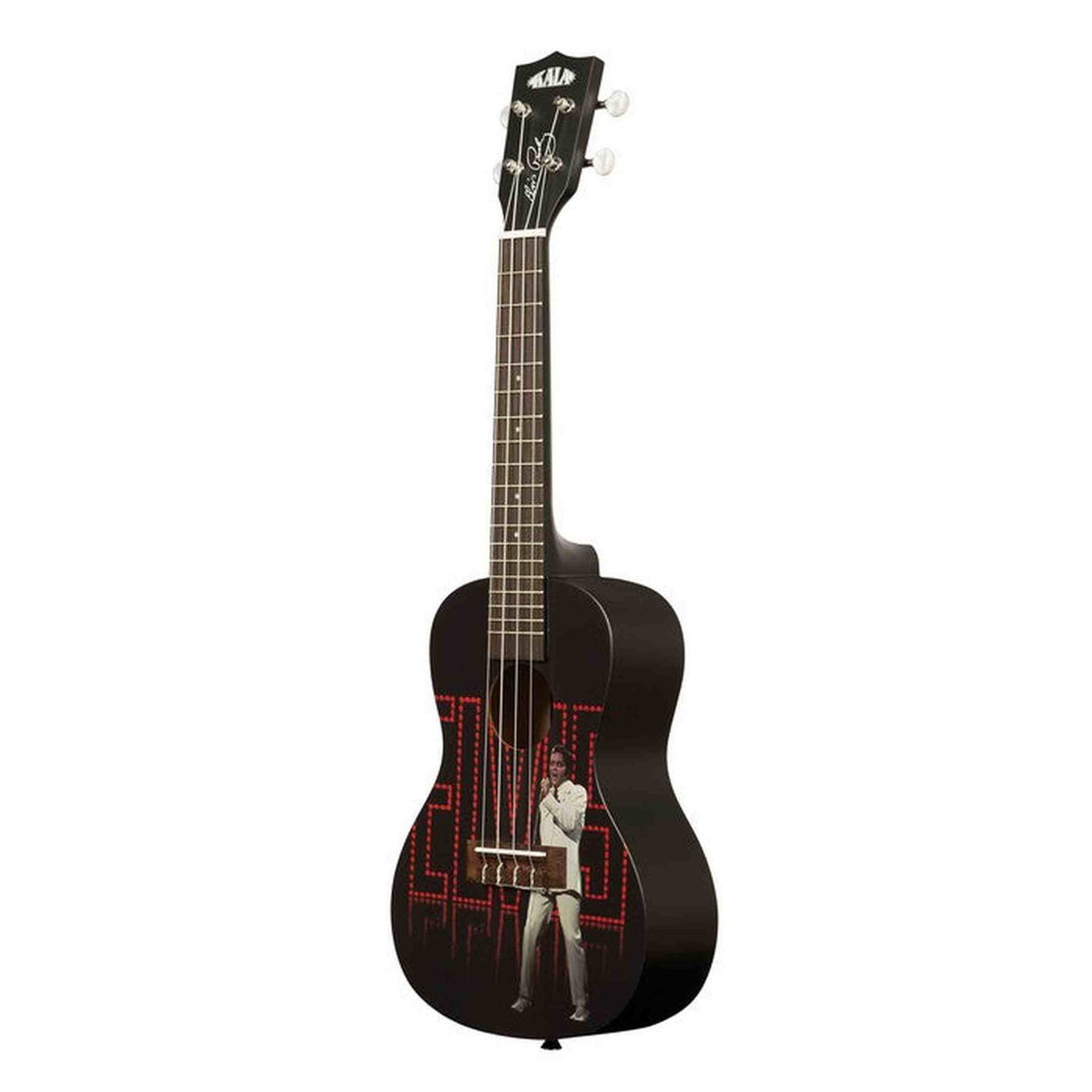Kala Learn To Play Elvis Viva Las Vegas concert ukulele starterkit – Grafisch sparren bovenblad, met tuner, lessen en Elvis-songboek