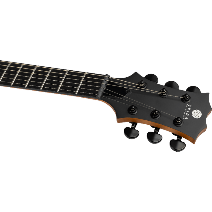 Spira Guitars L-400 MBK Satin Black elektrische gitaar