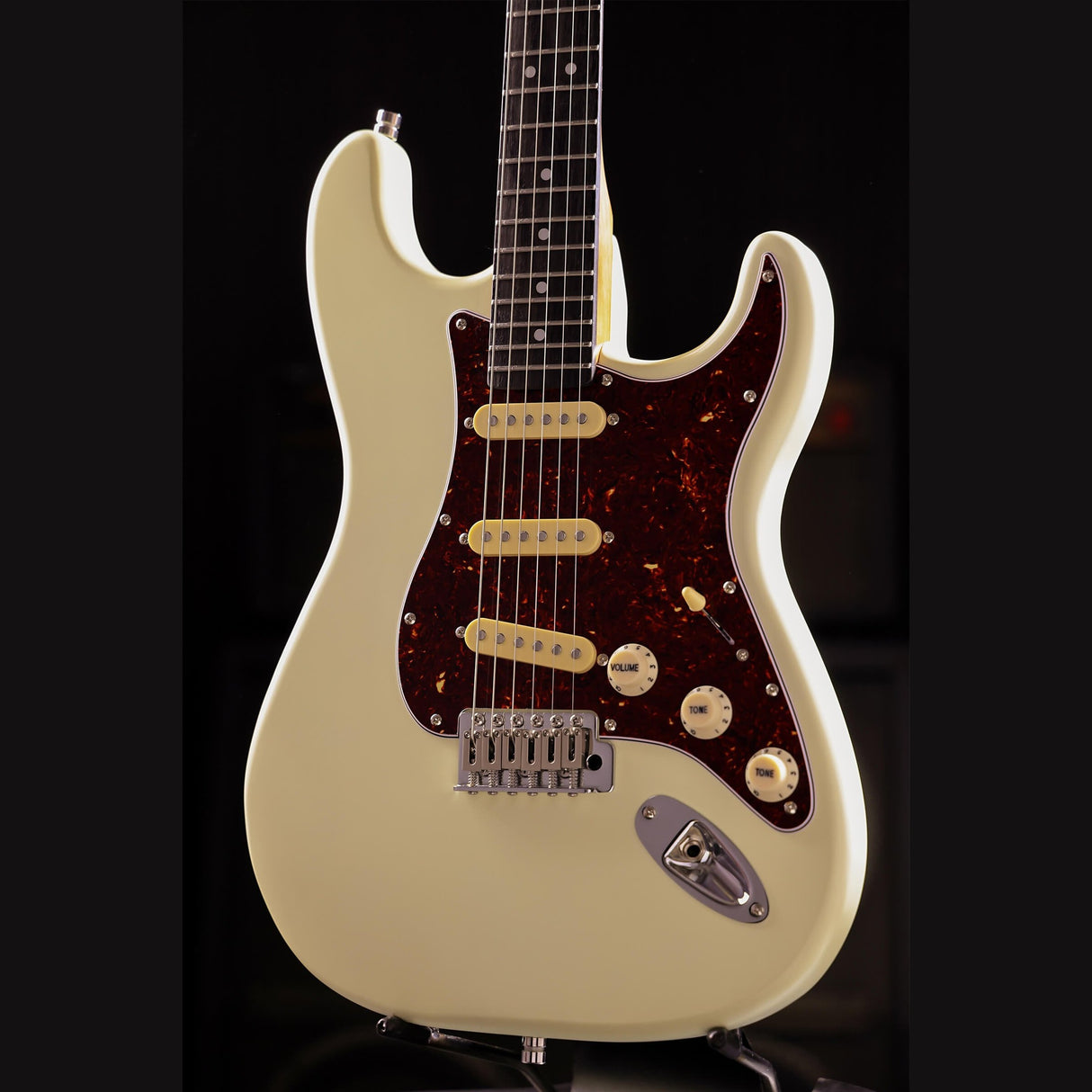 Patina PS-3 OW S-style Elektrische Gitaar SSS Alnico V Nitro Paulownia Body Roasted Maple Hals Olympic White