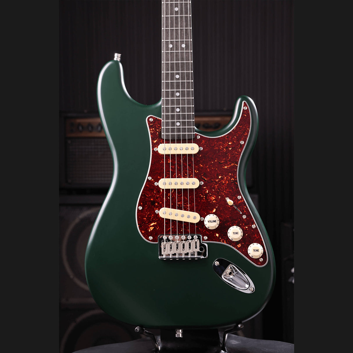 Patina PS-3 SGR S-style Elektrische Gitaar SSS Alnico V Nitro Paulownia Body Roasted Maple Hals Sherwood Green